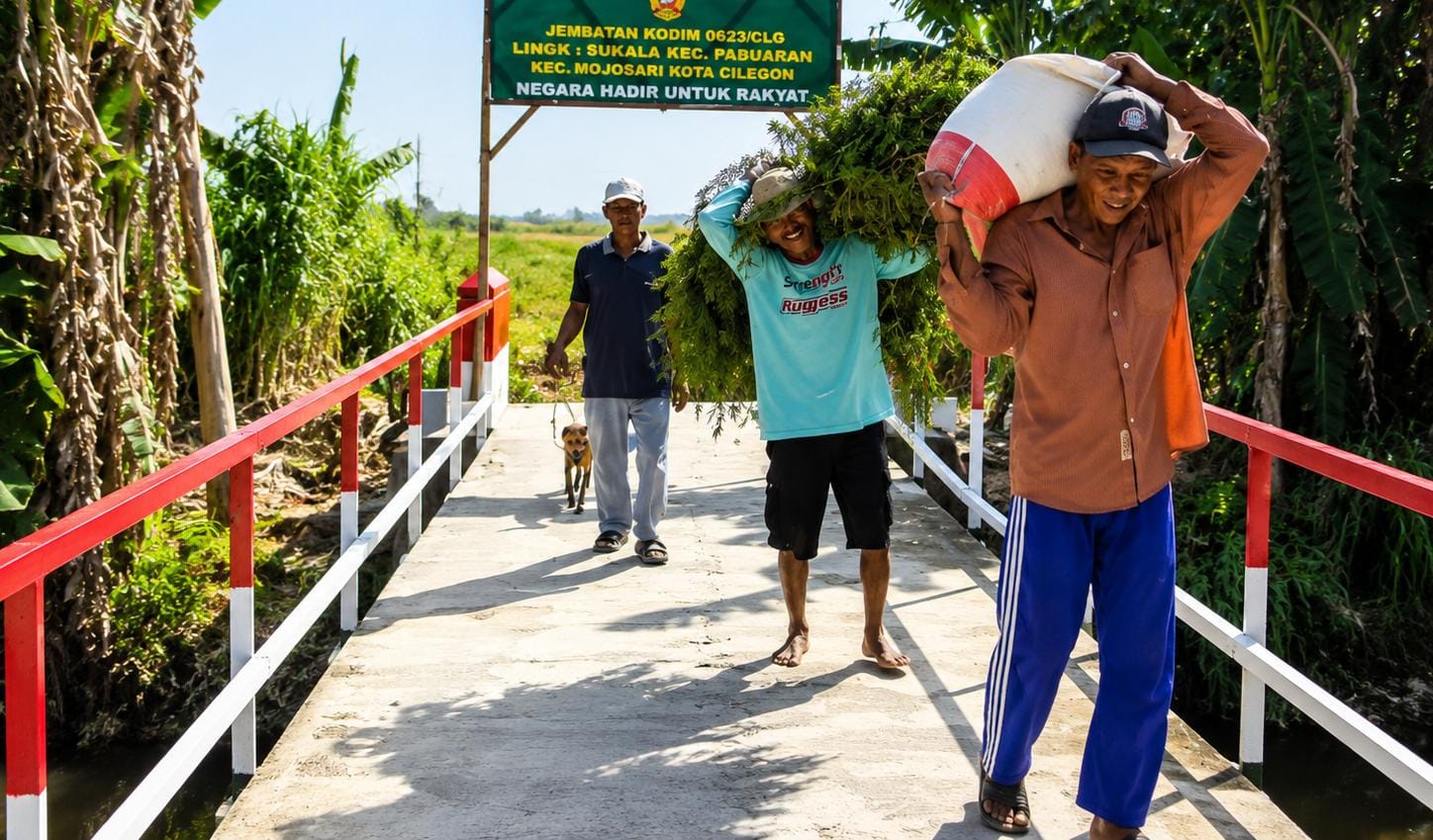 Kodim 0623/Cilegon Bangun Jembatan Beton Sungai Sukalila, Permudah Akses dan Tingkatkan Kesejahteraan Masyarakat