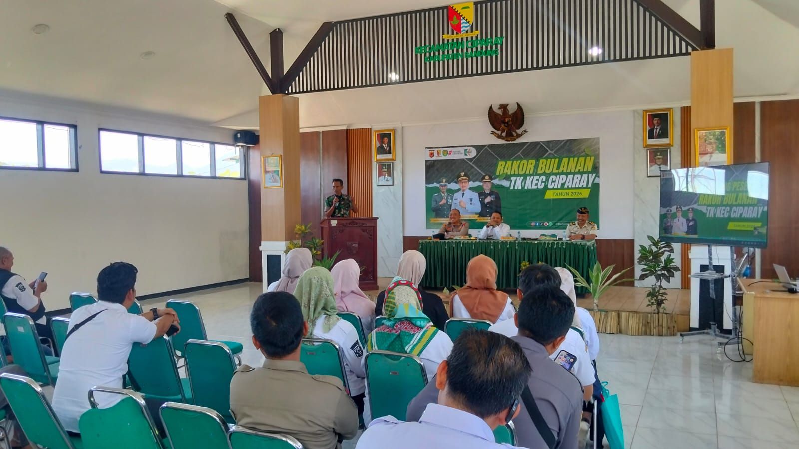 Danramil 2408/Ciparay Hadiri Rapat Koordinasi Bulanan Tingkat Kecamatan Ciparay
