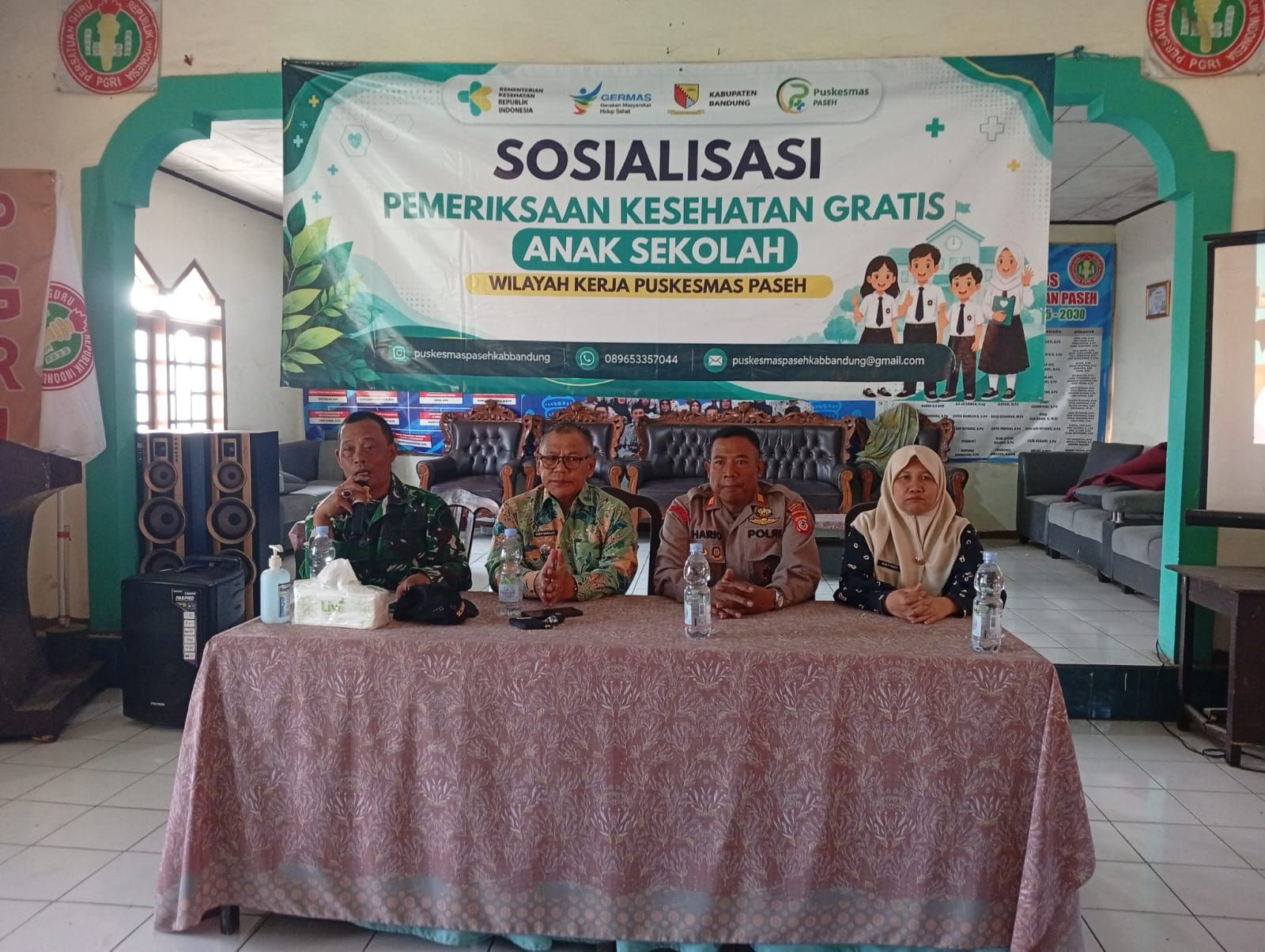 Danramil 2403/Paseh Hadiri Sosialisasi Pemeriksaan Kesehatan Gratis bagi Anak Sekolah di Wilayah Kerja Puskesmas Paseh