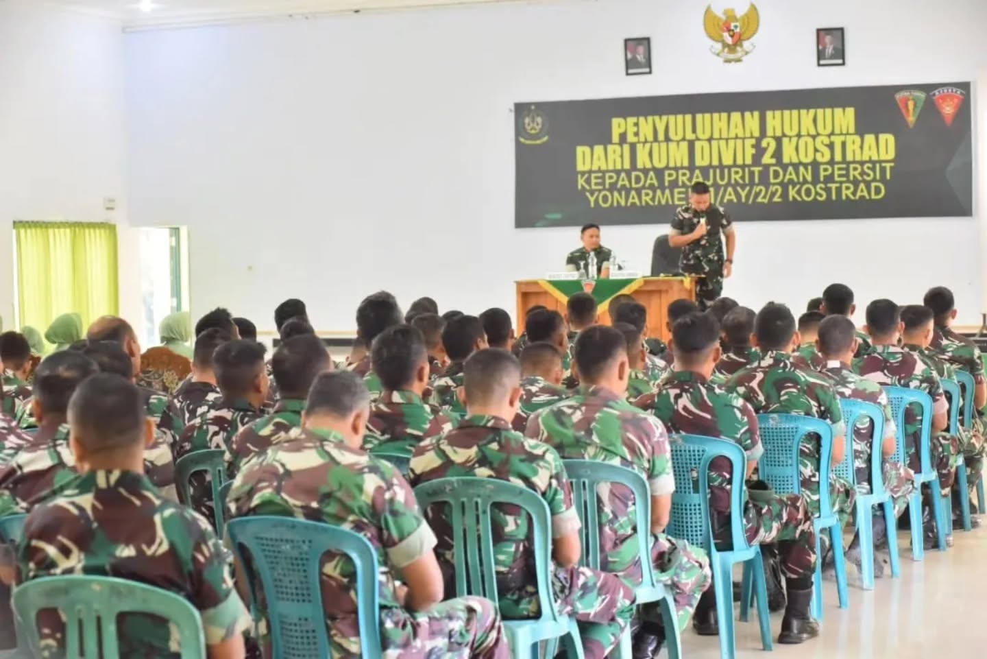 Menuju Prajurit Profesional dan Taat Aturan, Divif 2 Kostrad Gelar Penyuluhan Hukum di Yonarmed 1 Kostrad