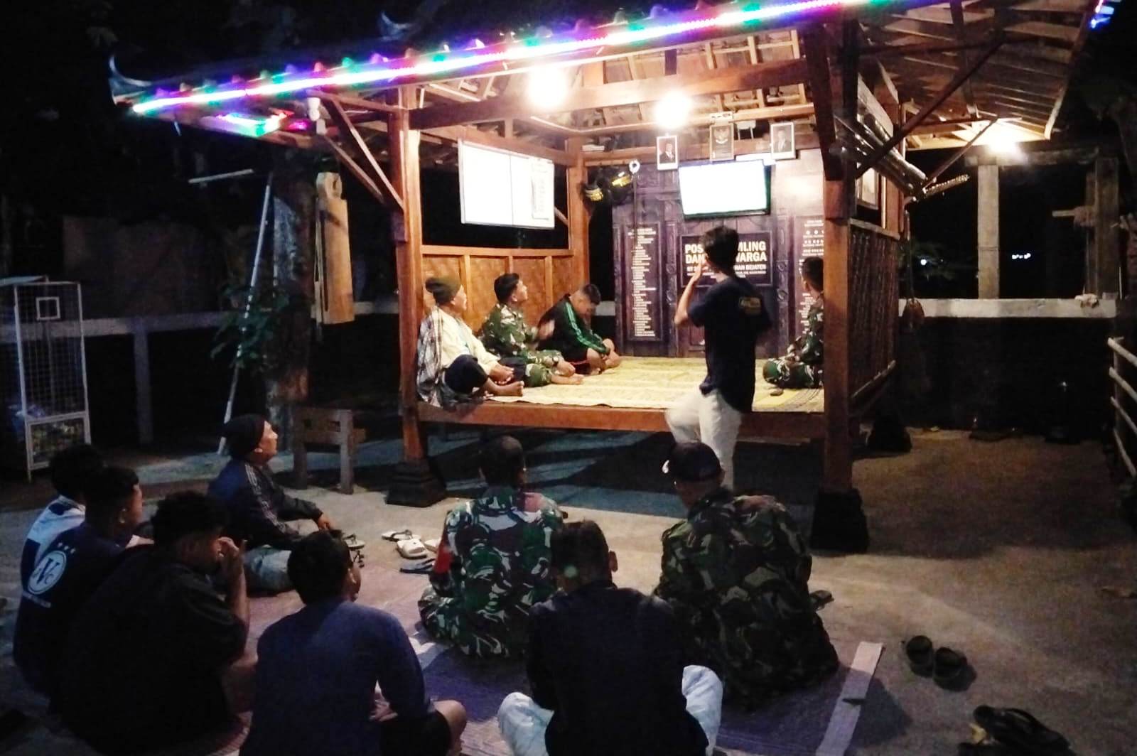 Koramil Jajaran Kodim 0731/Kulon Progo Nobar Pertandingan Prancis vs Spanyol