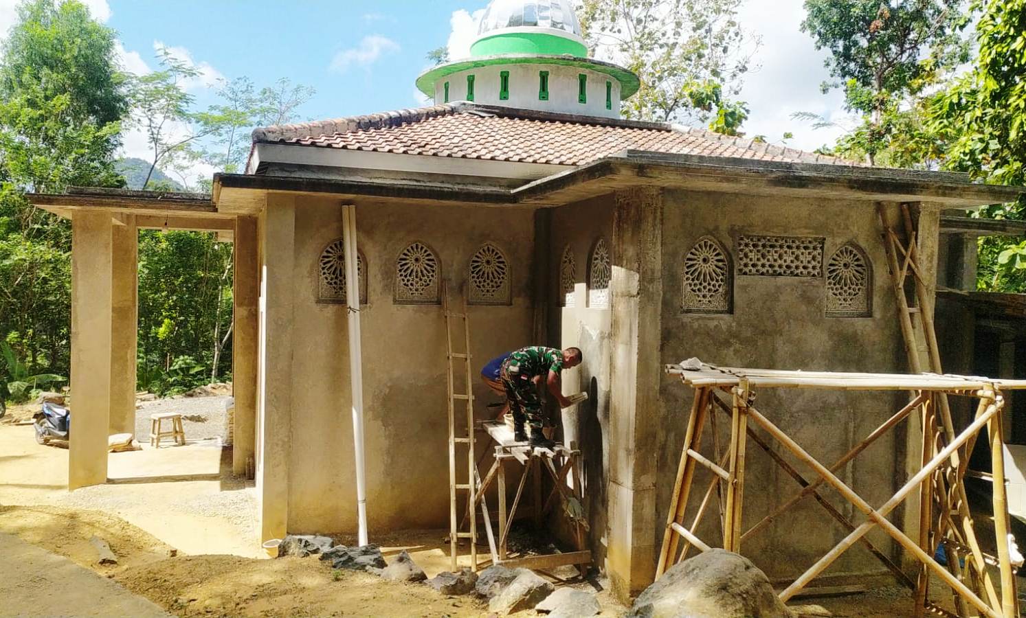 TMMD Sengkuyung Kodim 0731/Kulon Progo Menyasar Perbaikan Masjid Al Huda