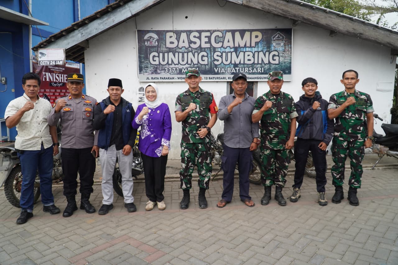 Dandim 0706/Temanggung Tinjau Basecamp Sindoro Dan Sumbing, Ajak Pendaki Jaga Kelestarian Alam Dan Cegah Kebakaran Hutan
