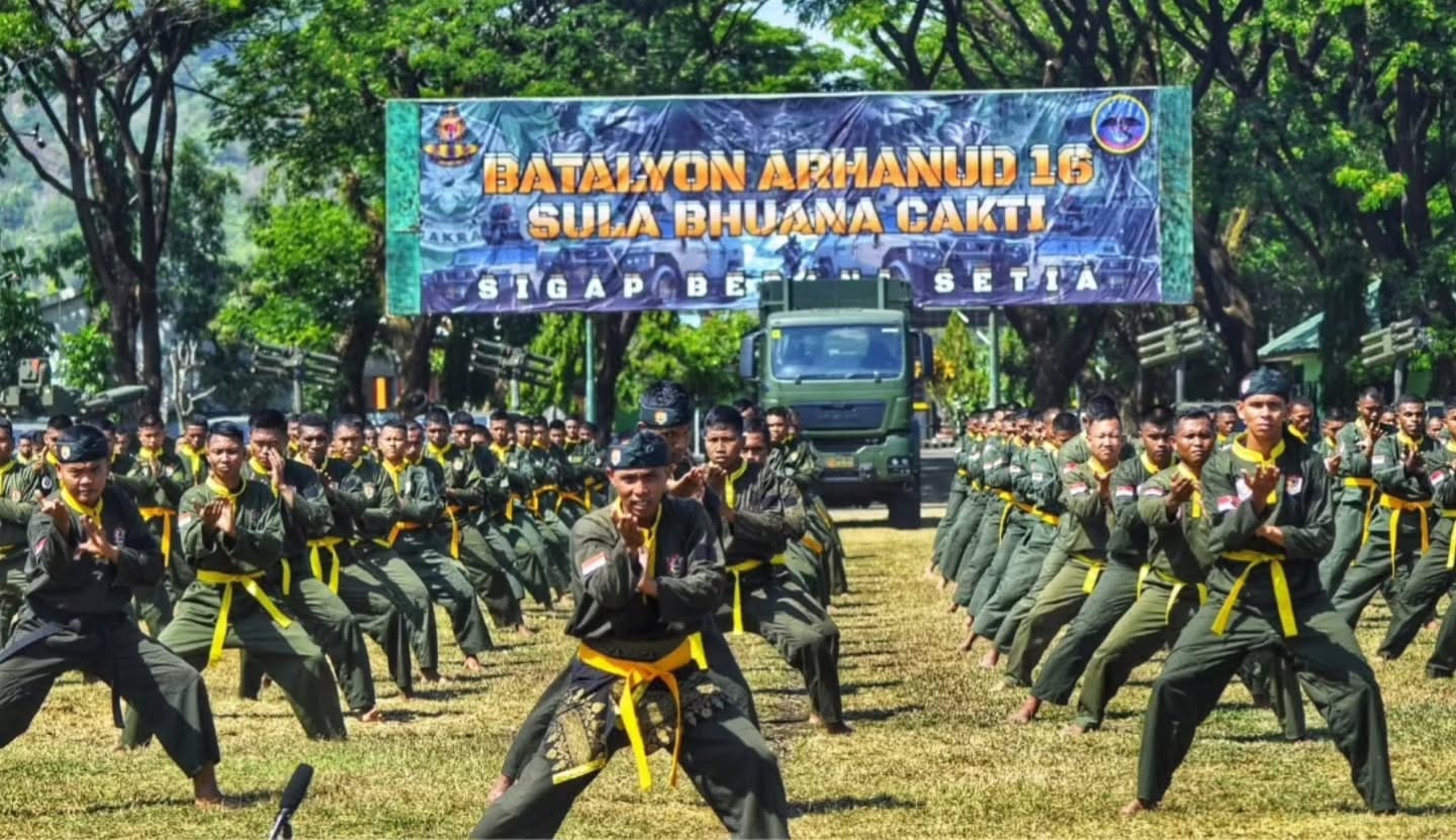 Prajurit Yonarhanud 16 Kostrad Tunjukkan Semangat Juang di Lomba Pencak Silat Militer TNI AD