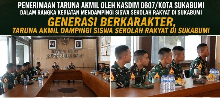 Kasdim 0607/Kota Sukabumi Sambut Taruna Akmil, Siap Dampingi Siswa Sekolah Rakyat Cetak Generasi Berkarakter