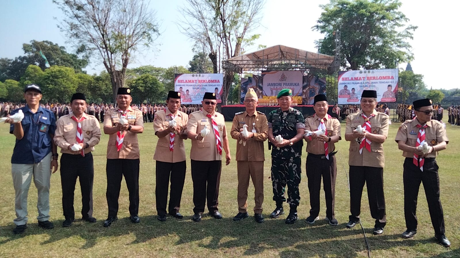 Wakili Dandim Klaten, Danramil 08/Ngawen Hadiri Pembukaan Jambore Pramuka MTs Se-Jawa Tengah 2026