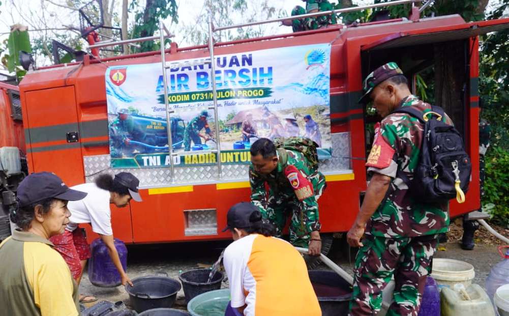 Kodim 0731/Kulon Progo Bantu Air Bersih Warga Banjarsari Samigaluh