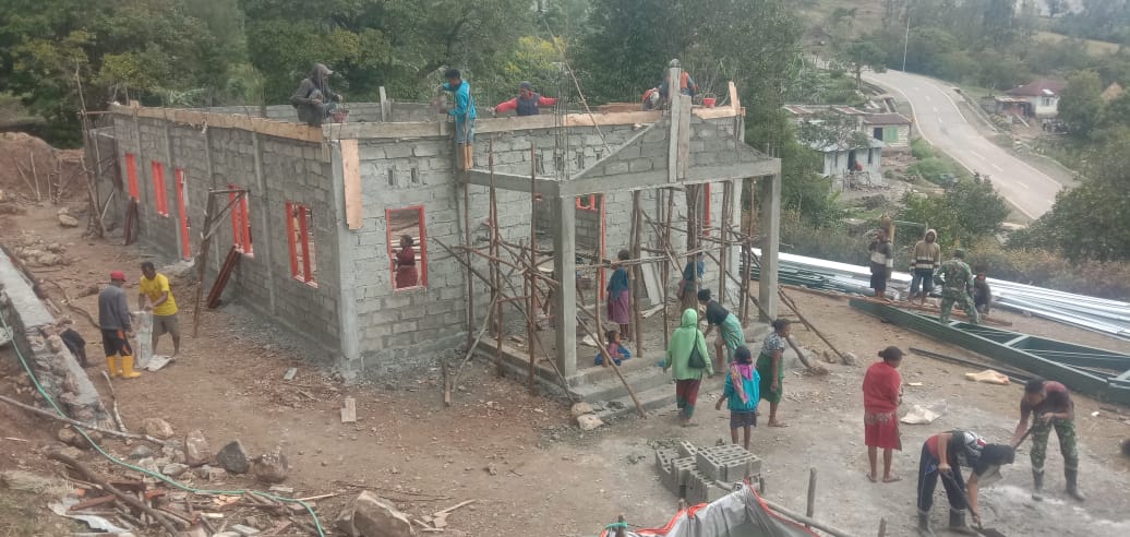 Program Bakti TNI AD untuk Rakyat Terus Berkarya, Kapela Santo Paulus Dibangun dengan Semangat Tanpa Henti