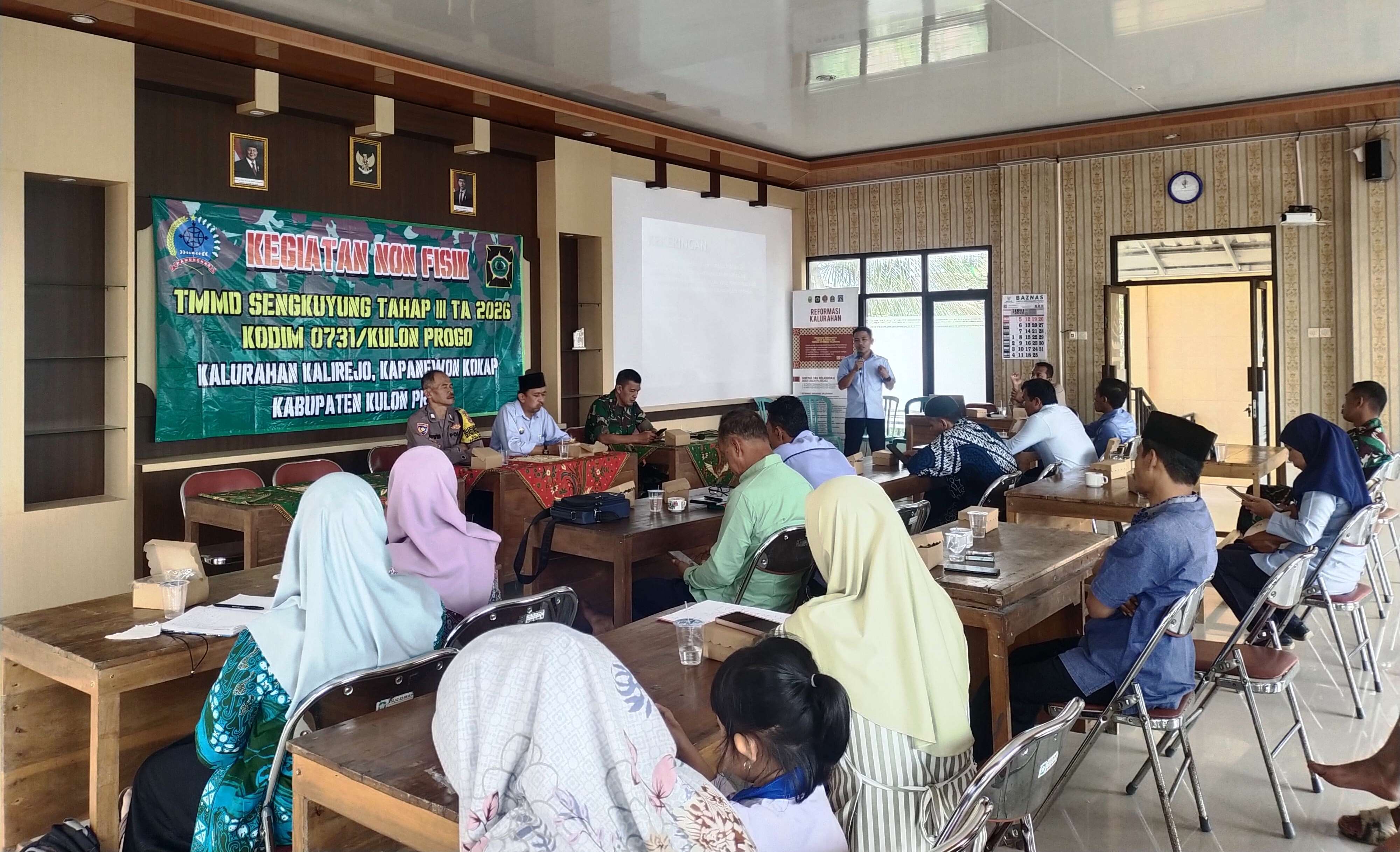 Penyuluhan Kebencanaan dan Kesehatan Bagi Masyarakat  TMMD Sengkuyung Kodim 0731/Kulon Progo