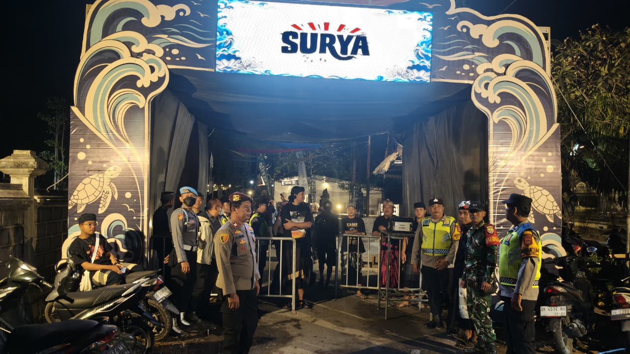Malam Terakhir, Aparat Gabungan Kawal Ketat Festival Surya Metu Vol 3 Desa Adat Dalem Setra Desa Batununggul