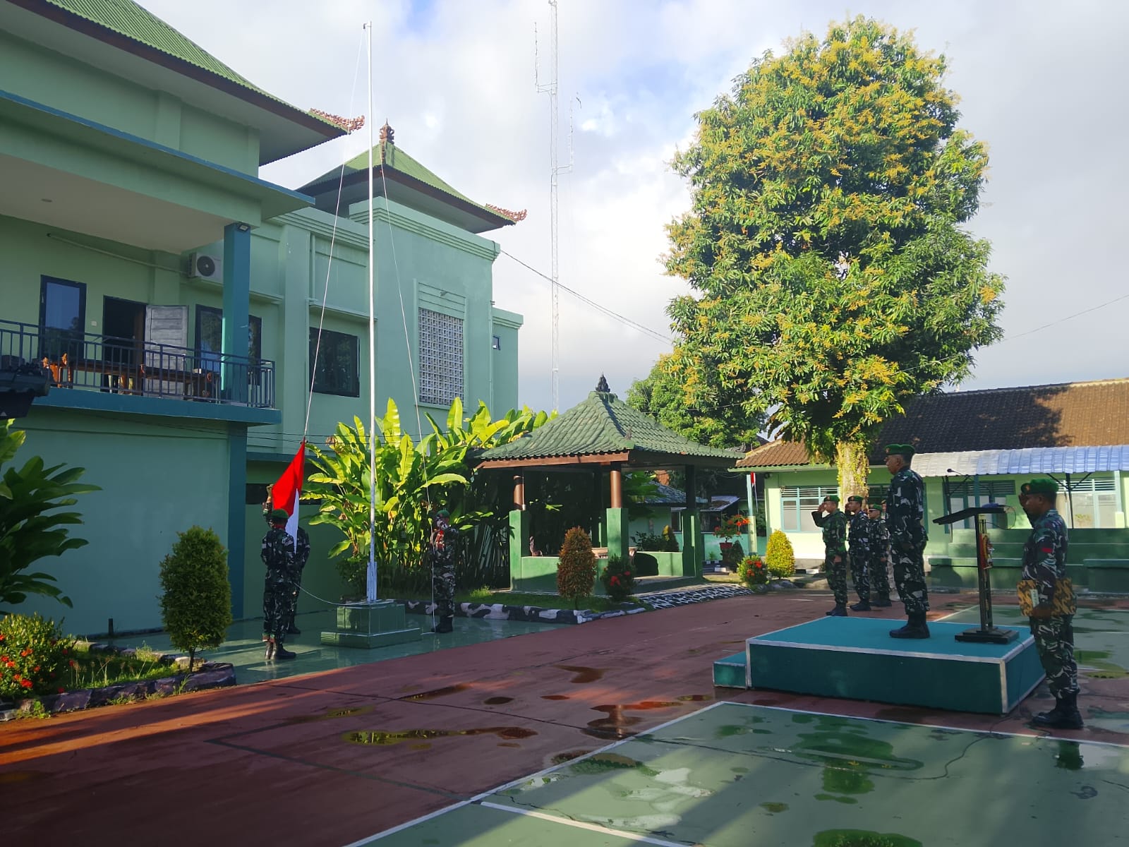 Kodim Klungkung Gelar Upacara Bendera Hari Senin