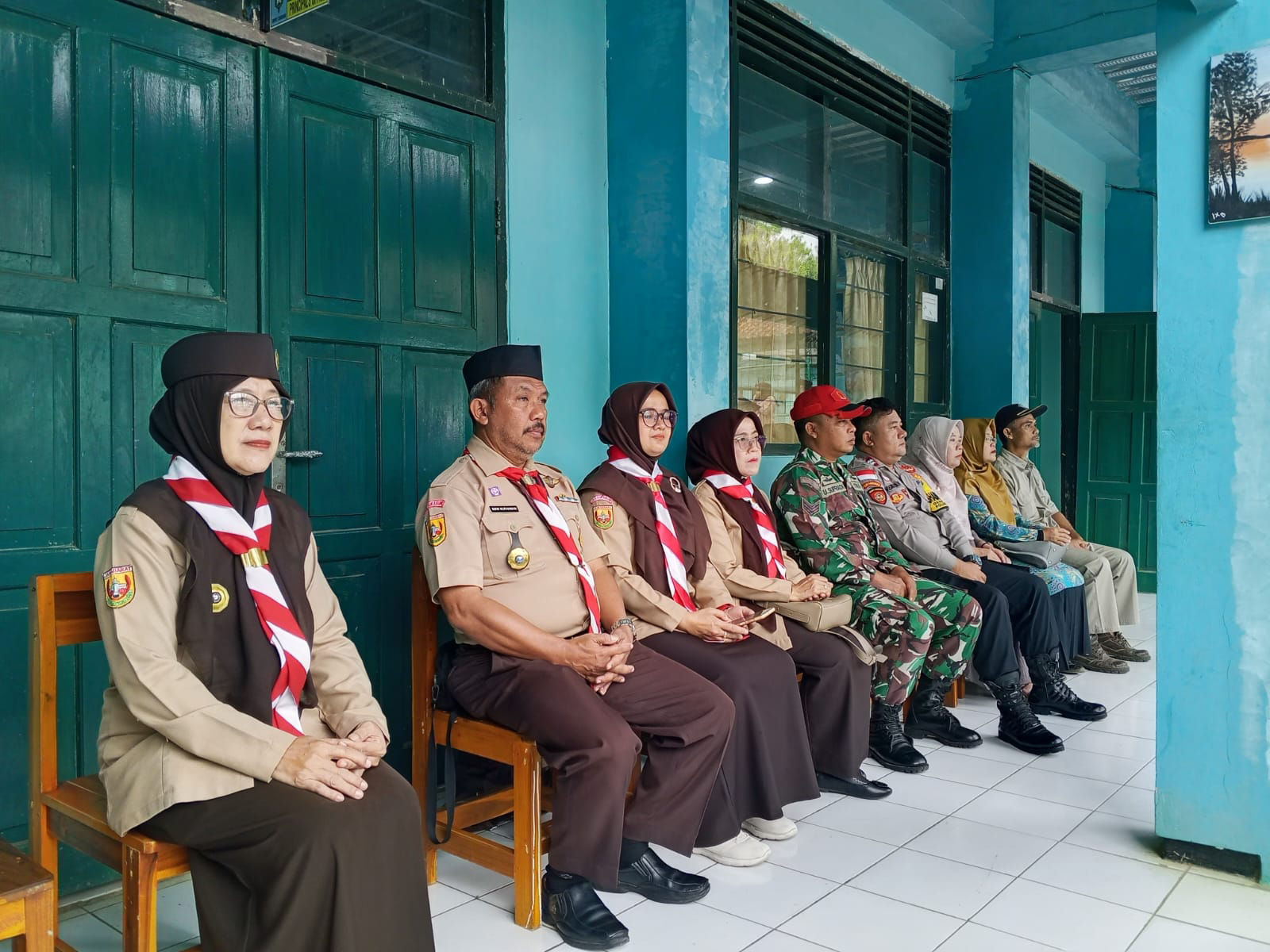 Babinsa Koramil 2204/Cikidang Hadiri Pelepasan Peserta Jambore Nasional