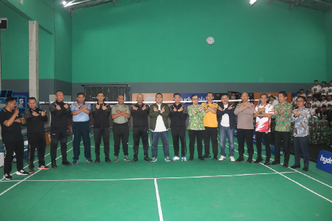 Kasdim 0624/Kab. Bandung Hadiri Pembukaan Kejuaraan Badminton Piala Komandan Pussenif 2026