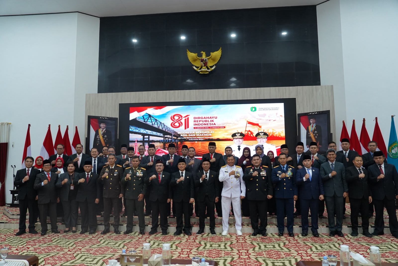 Sambut HUT ke-81 RI, Pangdam XII/Tpr Bersama Forkopimda Simak Pidato Kenegaraan Presiden