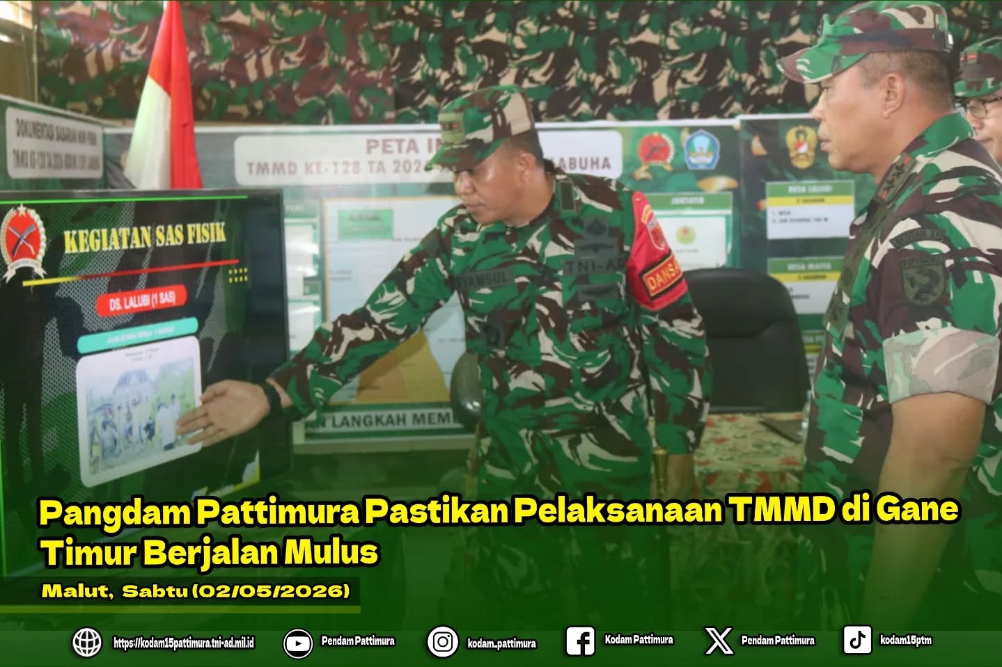 Pangdam Pattimura Pastikan Pelaksanaan TMMD di Gane Timur Berjalan Mulus