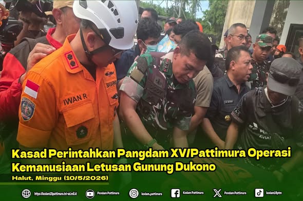 Kasad Perintahkan Pangdam XV/Pattimura Operasi Kemanusiaan Letusan Gunung Dukono