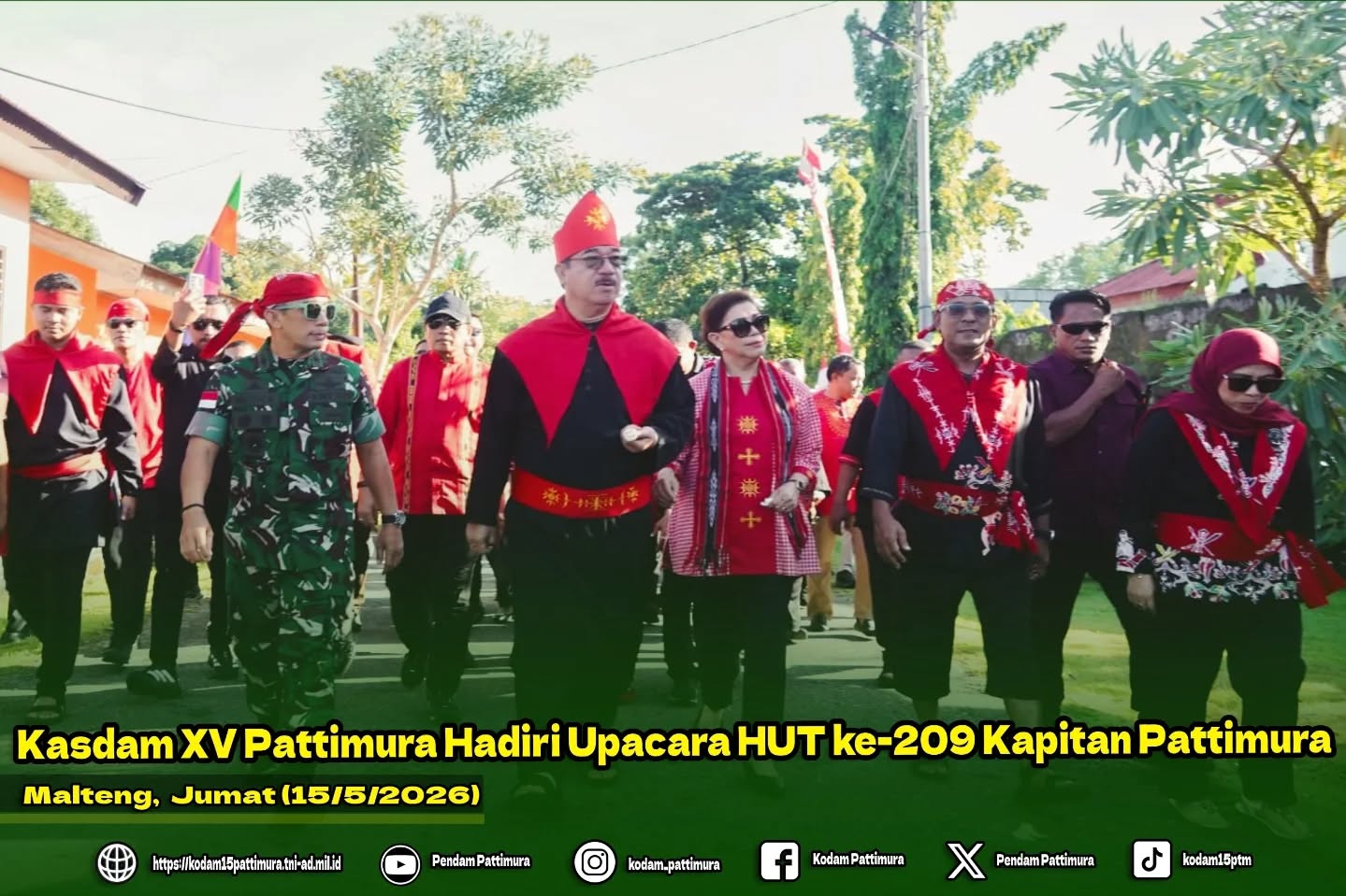 Kasdam XV Pattimura Hadiri Upacara HUT ke-209 Kapitan Pattimura