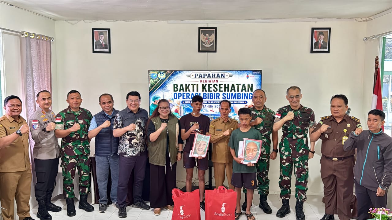 Wujud Kemanunggalan, TNI AD Gelar Bakti Sosial Operasi Bibir Sumbing bagi Puluhan Warga Sintang