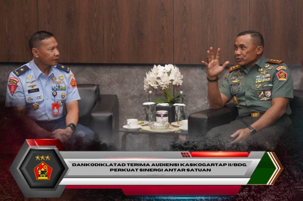 Dankodiklatad Terima Audiensi Kaskogartap II/Bdg, Perkuat Sinergi Antar Satuan