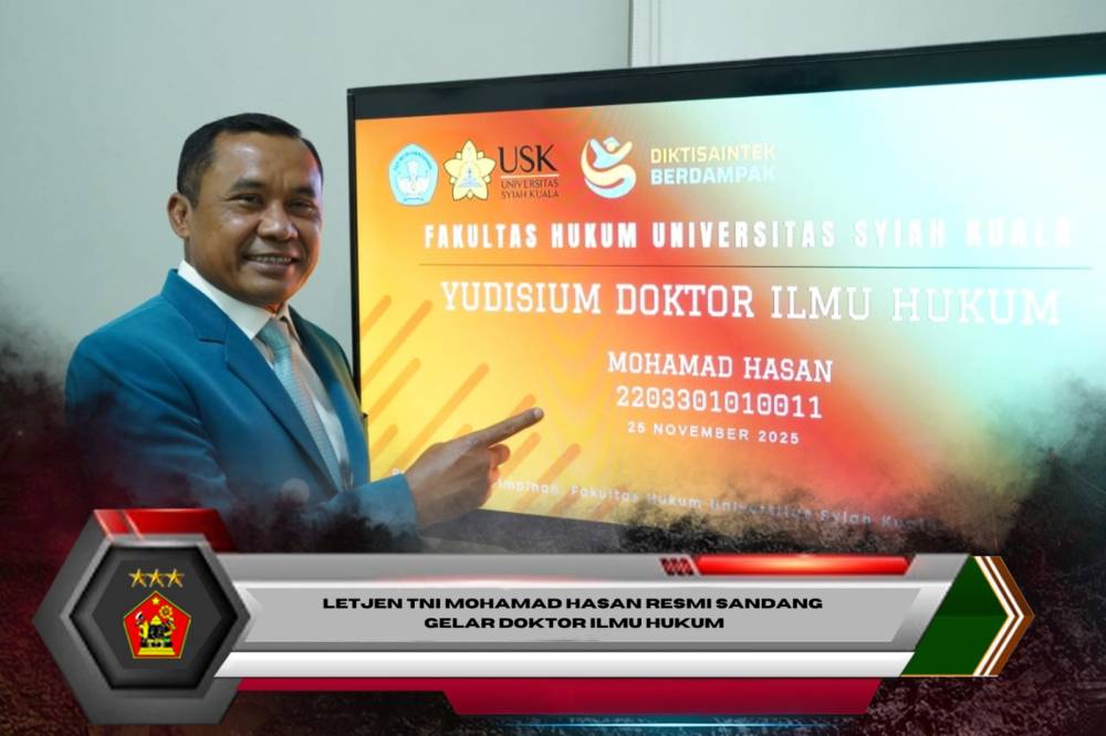 Letjen TNI Mohamad Hasan Resmi Sandang Gelar Doktor Ilmu Hukum