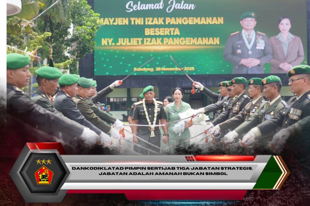 Dankodiklatad Pimpin Sertijab Tiga Jabatan Strategis,  Jabatan Adalah Amanah Bukan Simbol