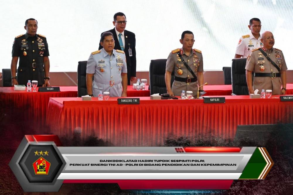 Dankodiklatad Hadiri Tupdik Sespimti Polri, Perkuat Sinergi TNI AD - Polri di Bidang Pendidikan dan Kepemimpinan