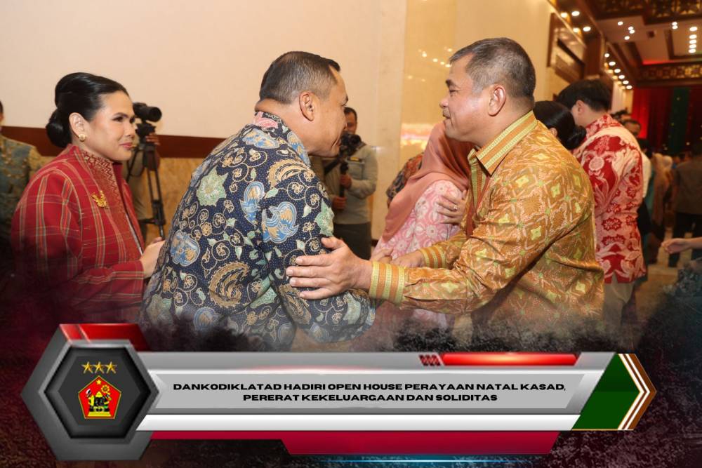 Dankodiklatad Hadiri Open House Perayaan Natal Kasad, Pererat Kekeluargaan dan Soliditas