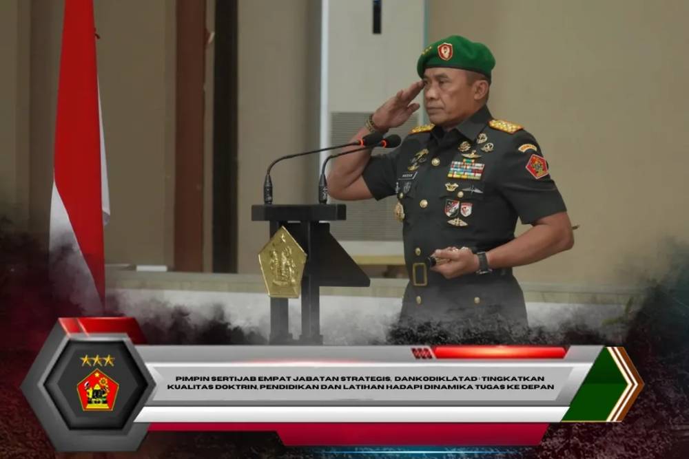 Pimpin Sertijab Empat Jabatan Strategis, Dankodiklatad : Tingkatkan Kualitas Doktrin, Pendidikan dan Latihan Hadapi Dinamika Tugas ke Depan