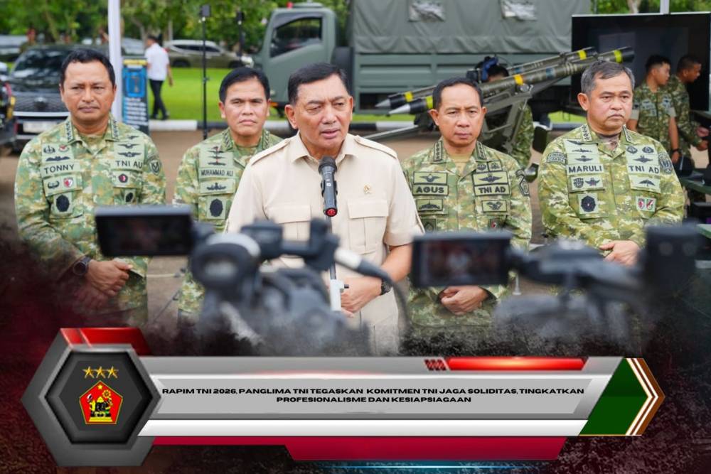 Rapim TNI 2026, Panglima TNI Tegaskan Komitmen TNI Jaga Soliditas, Tingkatkan Profesionalisme dan Kesiapsiagaan