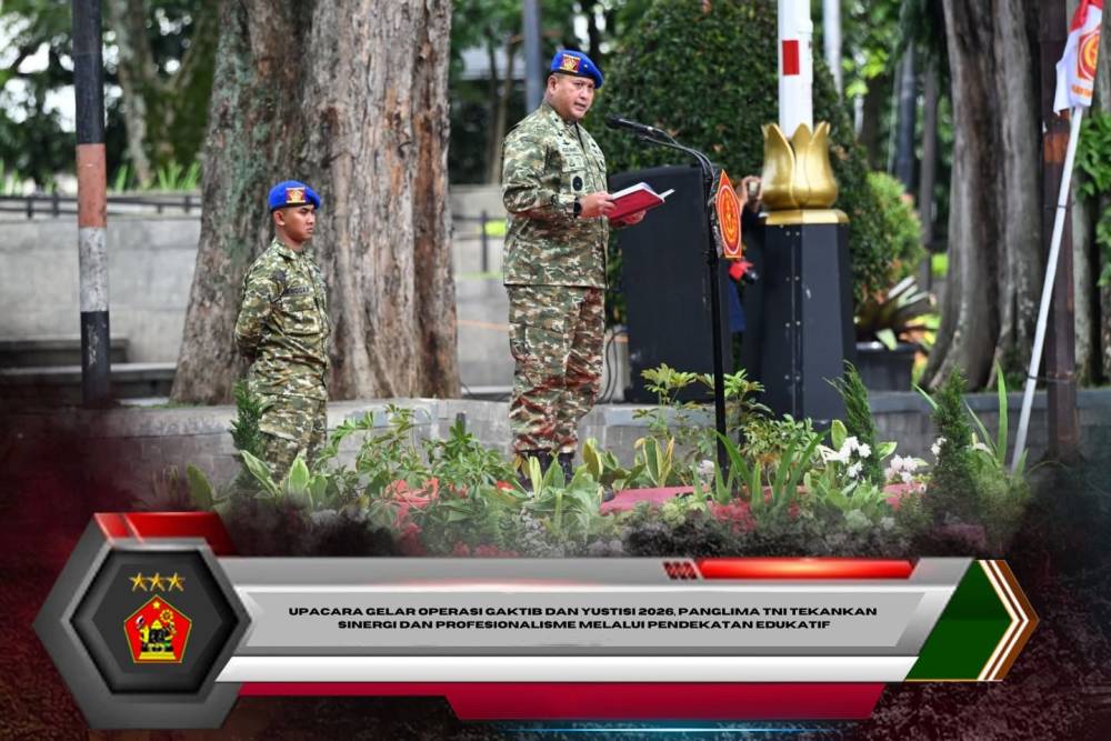 Upacara Gelar Operasi Gaktib dan Yustisi 2026, Panglima TNI Tekankan Sinergi dan Profesionalisme Melalui Pendekatan Edukatif
