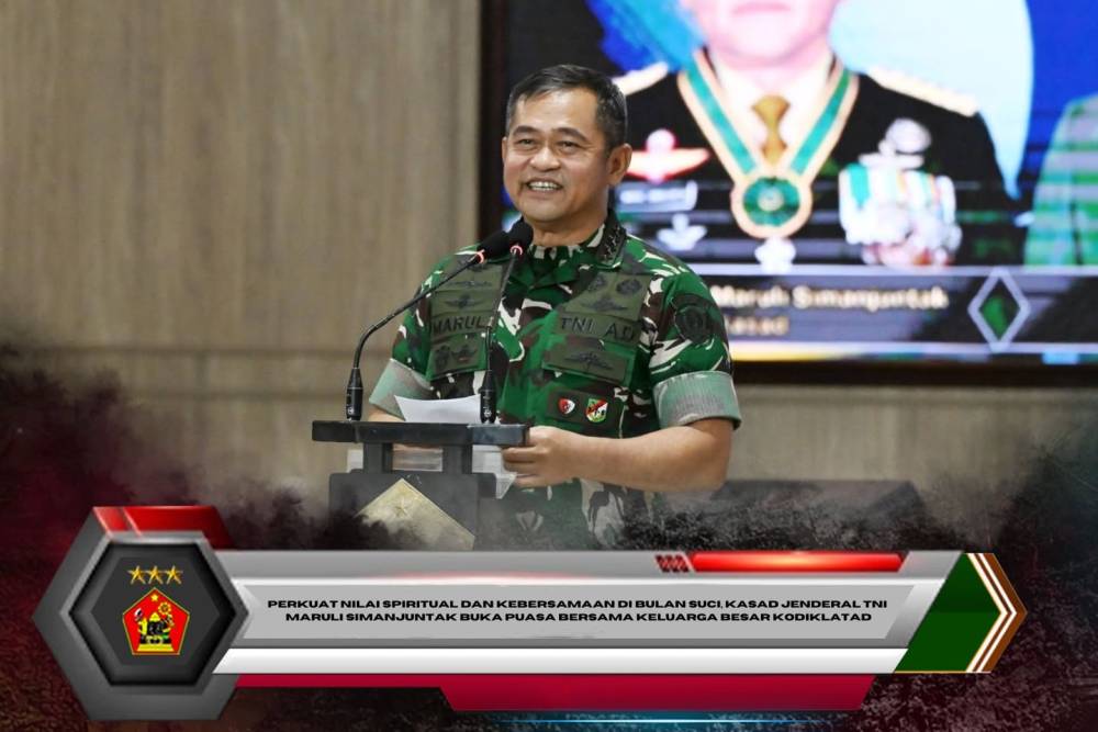 Perkuat Nilai Spiritual dan Kebersamaan di Bulan Suci, Kasad Jenderal TNI Maruli Simanjuntak Buka Puasa Bersama Keluarga Besar Kodiklatad