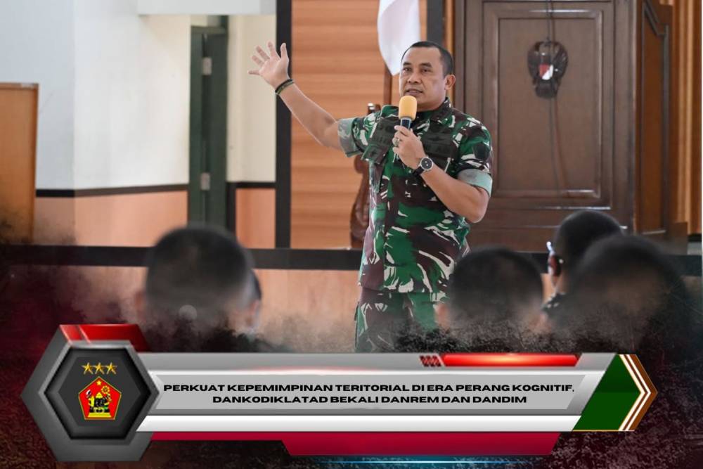 Perkuat Kepemimpinan Teritorial di Era Perang Kognitif, Dankodiklatad Bekali Danrem dan Dandim