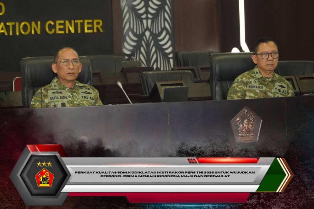 Perkuat Kualitas SDM, Kodiklatad Ikuti Rakor Pers TNI 2026 untuk Wujudkan Personel Prima Menuju Indonesia Maju dan Berdaulat