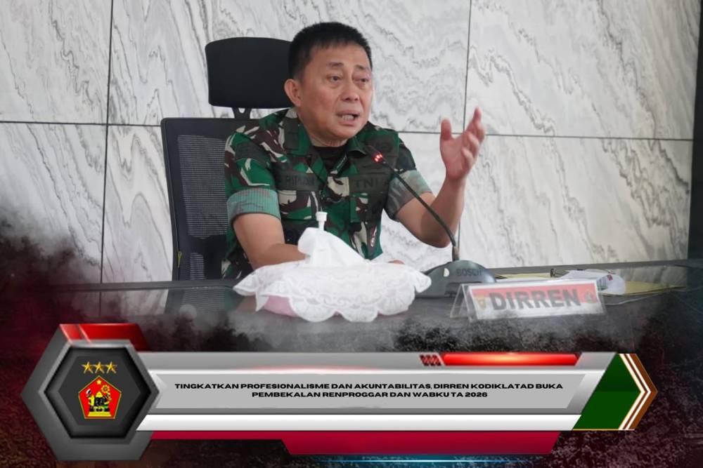 Tingkatkan Profesionalisme dan Akuntabilitas, Dirren Kodiklatad Buka Pembekalan Renproggar dan Wabku TA 2026