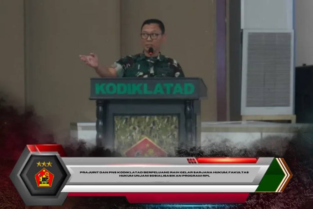 Prajurit dan PNS Kodiklatad Berpeluang Raih Gelar Sarjana Hukum, Fakultas Hukum Unjani Sosialisasikan Program RPL