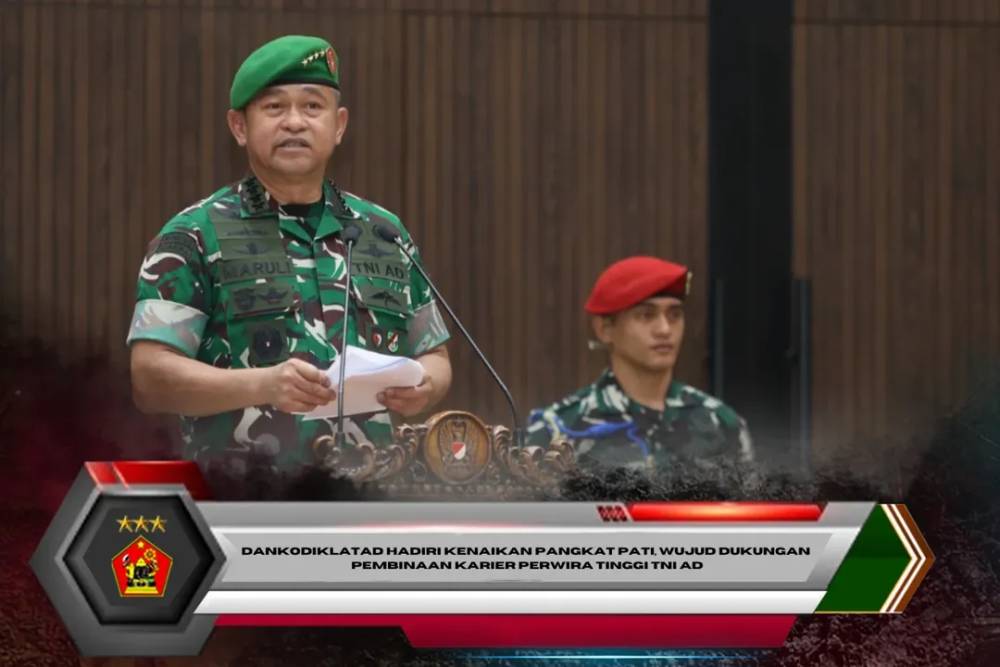 Dankodiklatad Hadiri Kenaikan Pangkat Pati, Wujud Dukungan Pembinaan Karier Perwira Tinggi TNI AD
