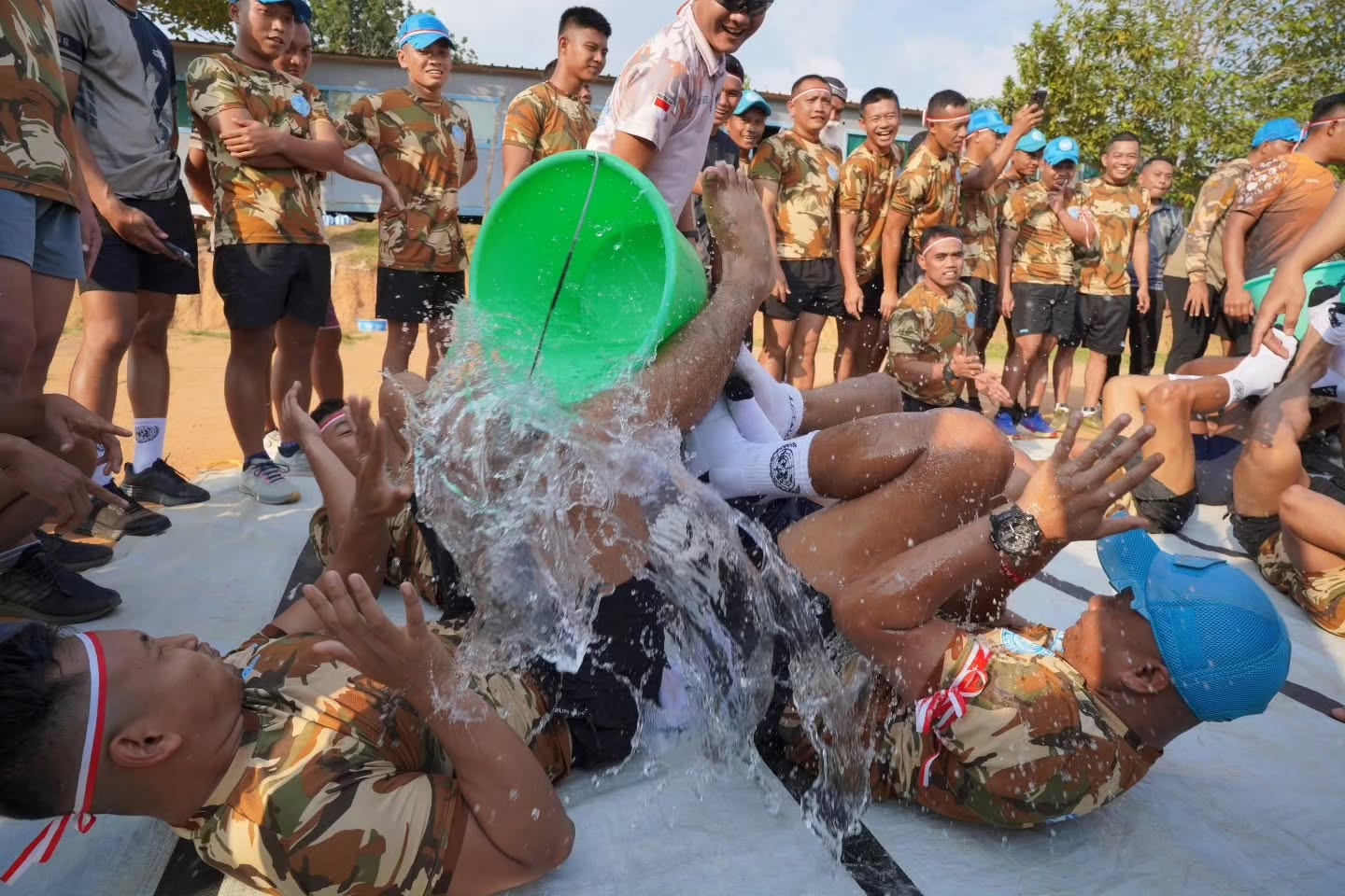 POB Komanda Semarakkan HUT ke-81 RI Bersama Pasukan Guatemala di Kongo