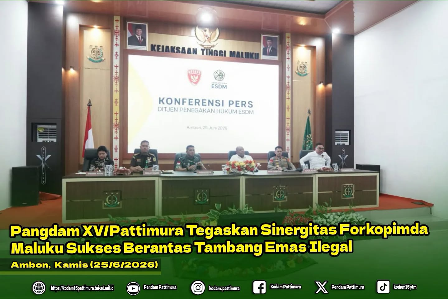 Pangdam XV/Pattimura Tegaskan Sinergitas Forkopimda Maluku Sukses Berantas Tambang Emas Ilegal