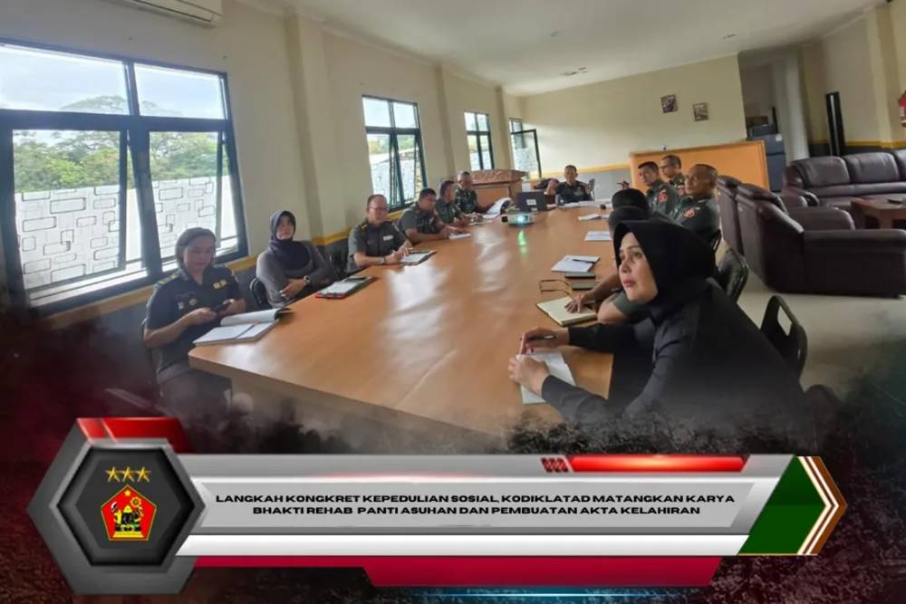 Langkah Kongkret Kepedulian Sosial, Kodiklatad Matangkan Karya Bhakti Rehab Panti Asuhan dan Pembuatan Akta Kelahiran