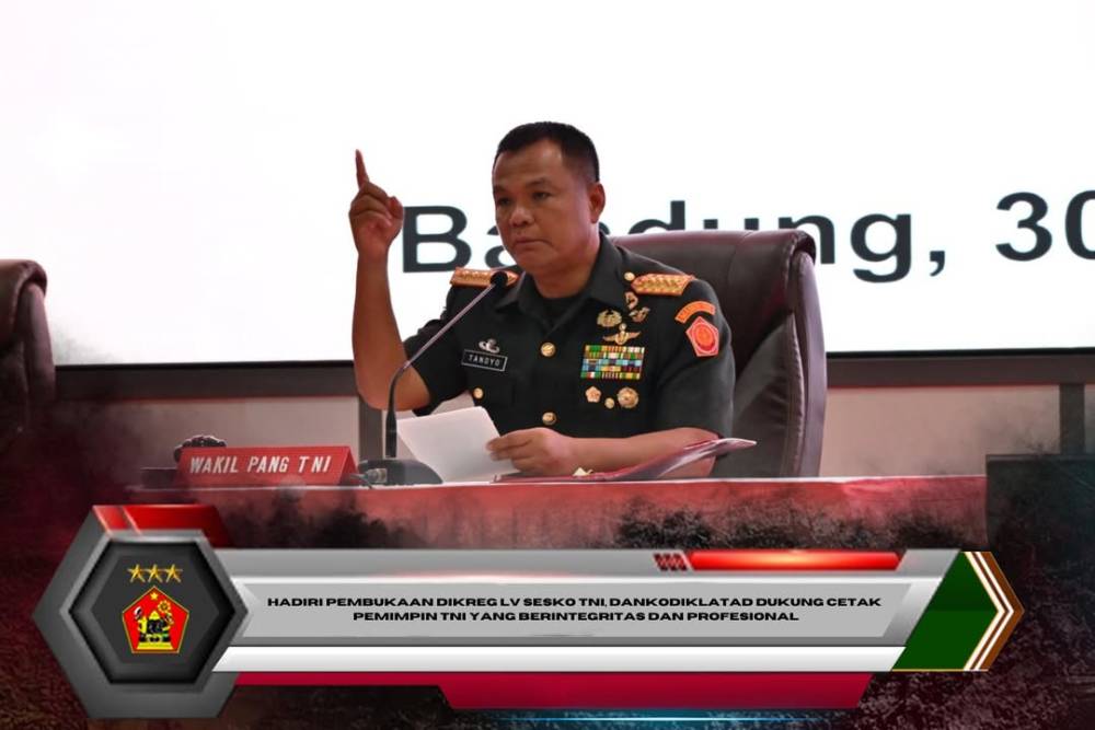 Hadiri Pembukaan Dikreg LV Sesko TNI, Dankodiklatad Dukung Cetak Pemimpin TNI yang Berintegritas dan Profesional