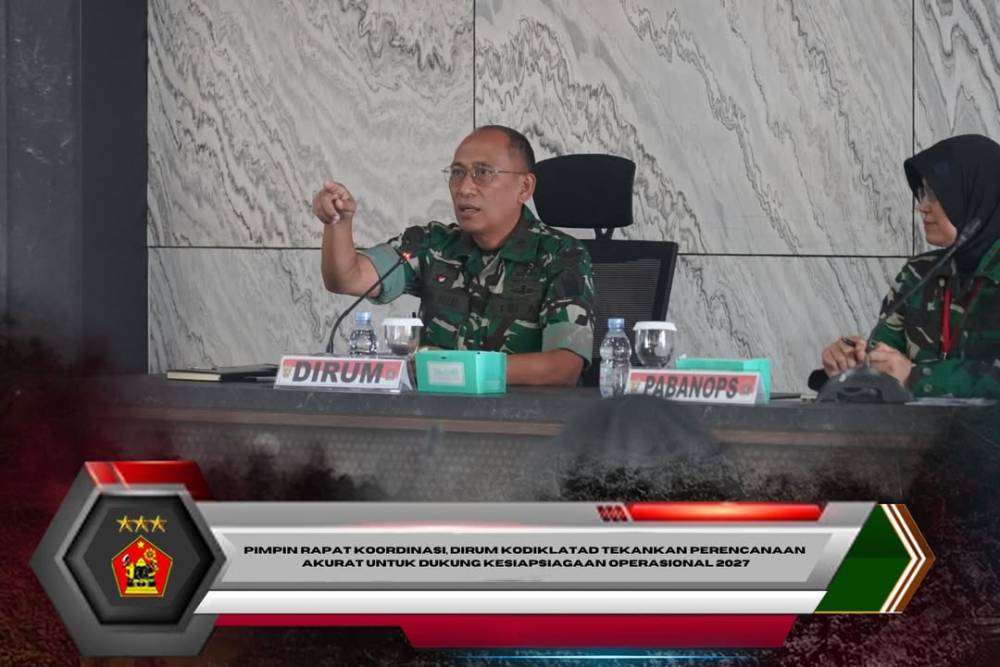 Pimpin Rapat Koordinasi, Dirum Kodiklatad Tekankan Perencanaan Akurat untuk Dukung Kesiapsiagaan Operasional 2027
