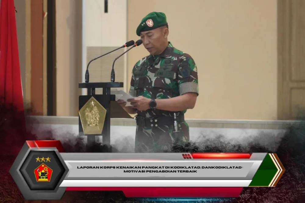Laporan Korps Kenaikan Pangkat di Kodiklatad, Dankodiklatad : Motivasi Pengabdian Terbaik