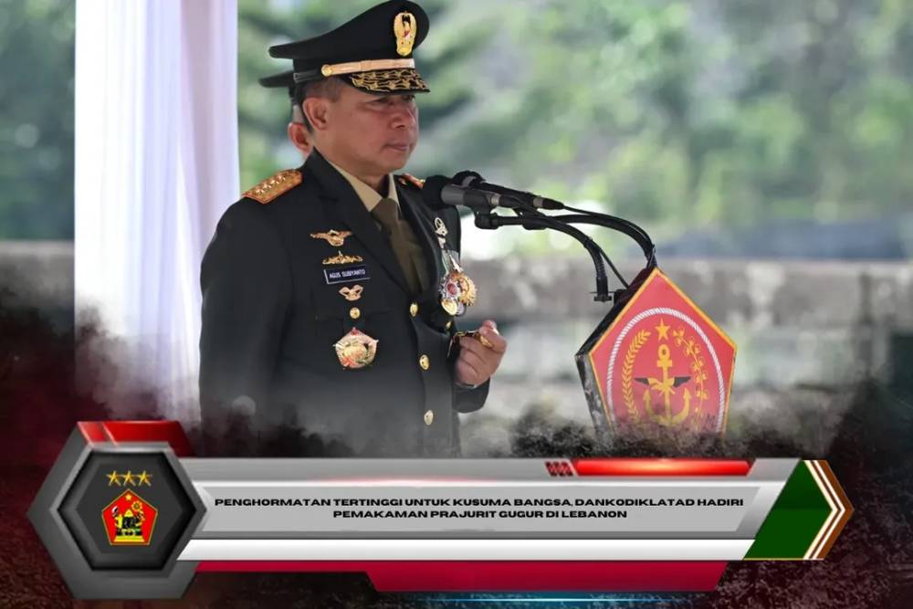 Penghormatan Tertinggi untuk Kusuma Bangsa, Dankodiklatad Hadiri Pemakaman Prajurit Gugur di Lebanon