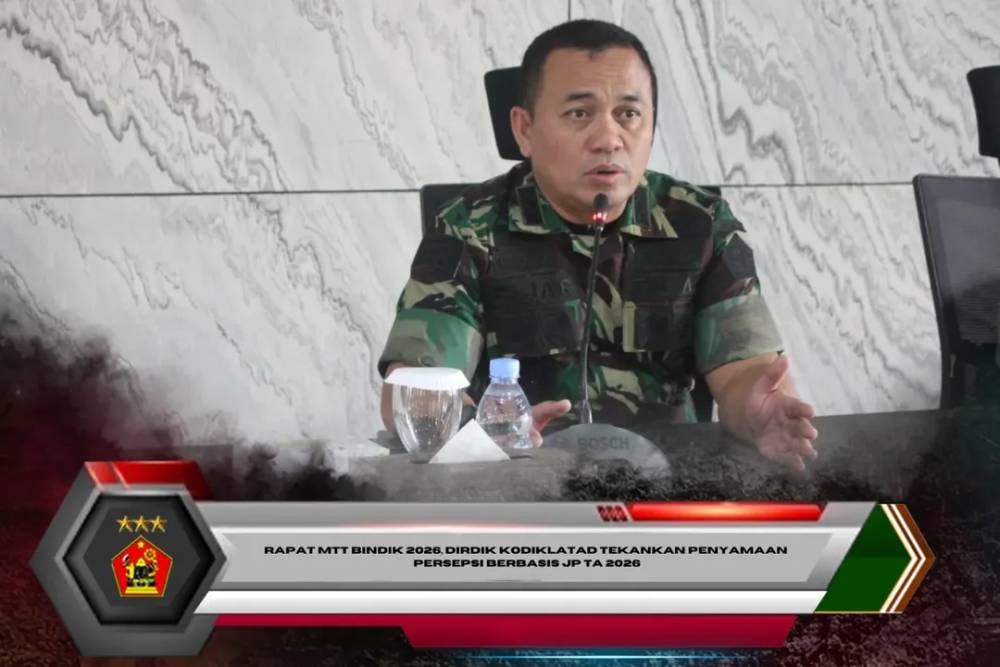 Rapat MTT Bindik 2026, Dirdik Kodiklatad Tekankan Penyamaan Persepsi Berbasis JP TA 2026