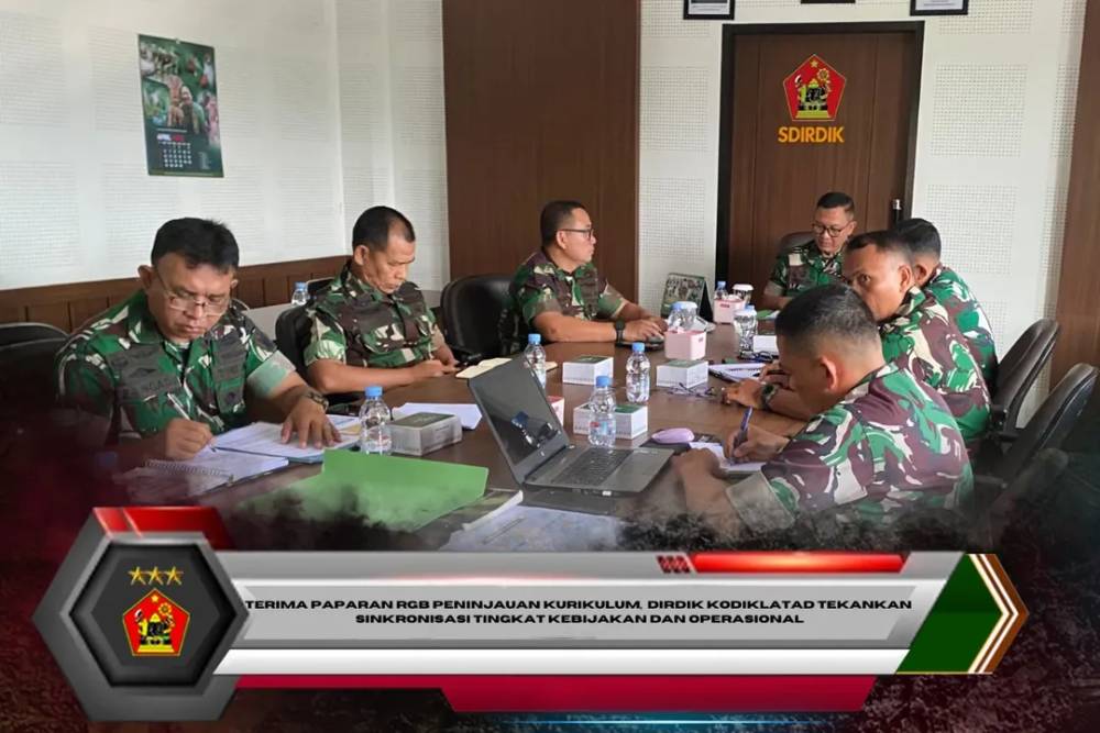 Terima Paparan RGB peninjauan Kurikulum, Dirdik Kodiklatad Tekankan Sinkronisasi Tingkat Kebijakan dan Operasional