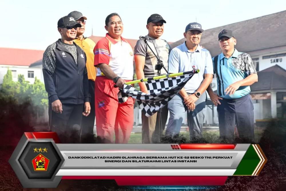 Dankodiklatad Hadiri Olahraga Bersama HUT ke-52 Sesko TNI, Perkuat Sinergi dan Silaturahmi Lintas Instansi