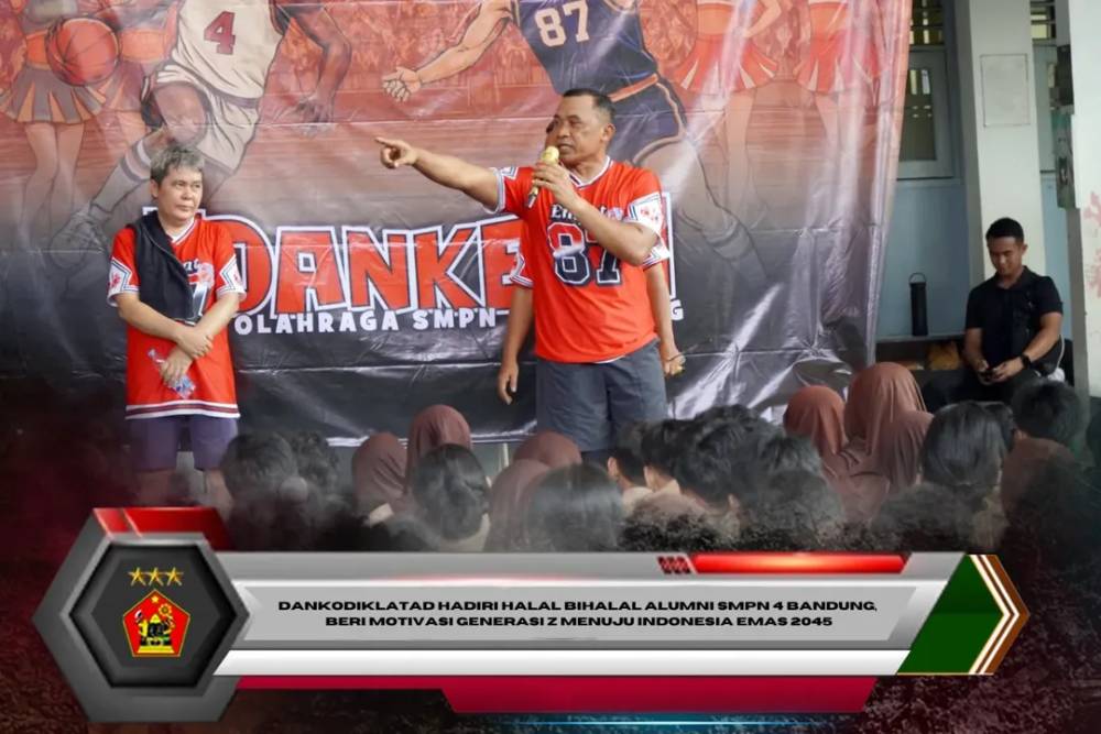 Dankodiklatad Hadiri Halal Bihalal Alumni SMPN 4 Bandung, Beri Motivasi Generasi Z Menuju Indonesia Emas 2045