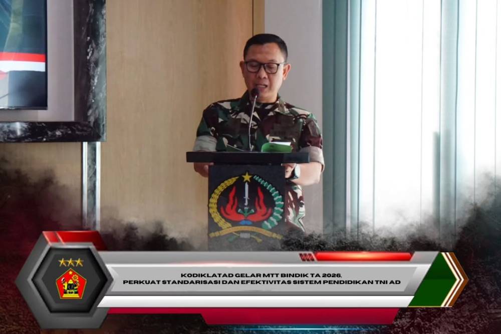 Kodiklatad Gelar MTT Bindik TA 2026, Perkuat Standarisasi dan Efektivitas Sistem Pendidikan TNI AD