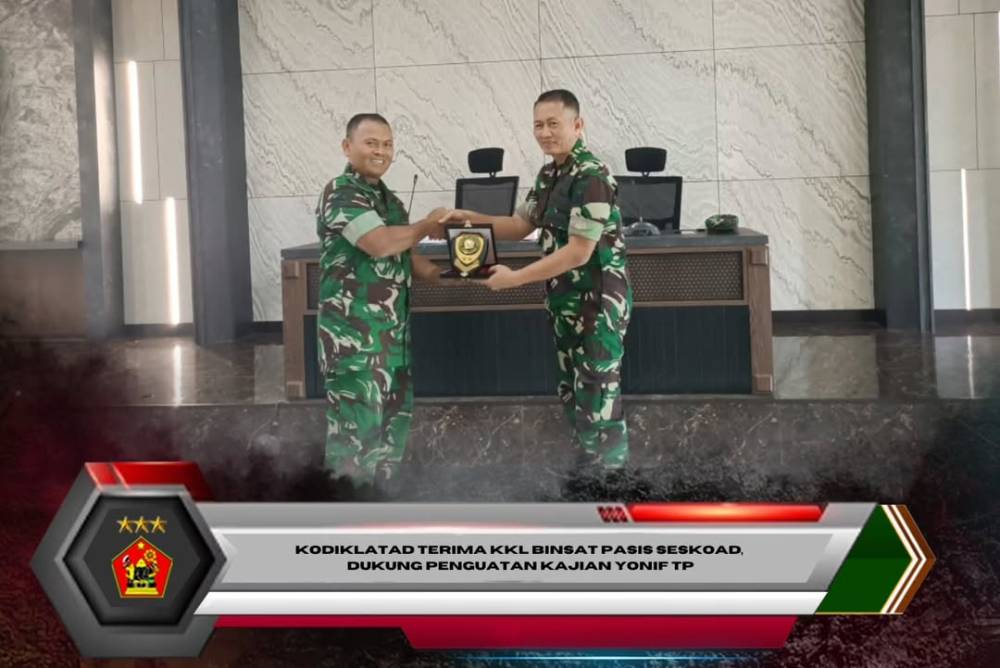 Kodiklatad Terima KKL Binsat Pasis Seskoad, Dukung Penguatan Kajian Yonif TP