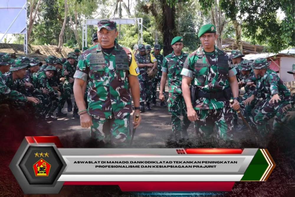 Aswaslat di Manado, Dankodiklatad Tekankan Peningkatan Profesionalisme dan Kesiapsiagaan Prajurit